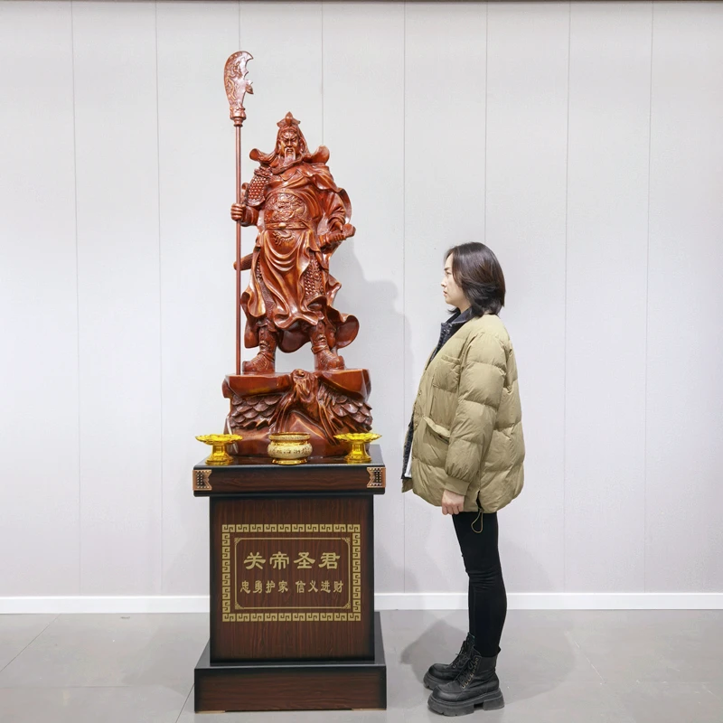 特大落地关公摆件招财关羽武财神像家居公司酒店 2.3米立刀武财神