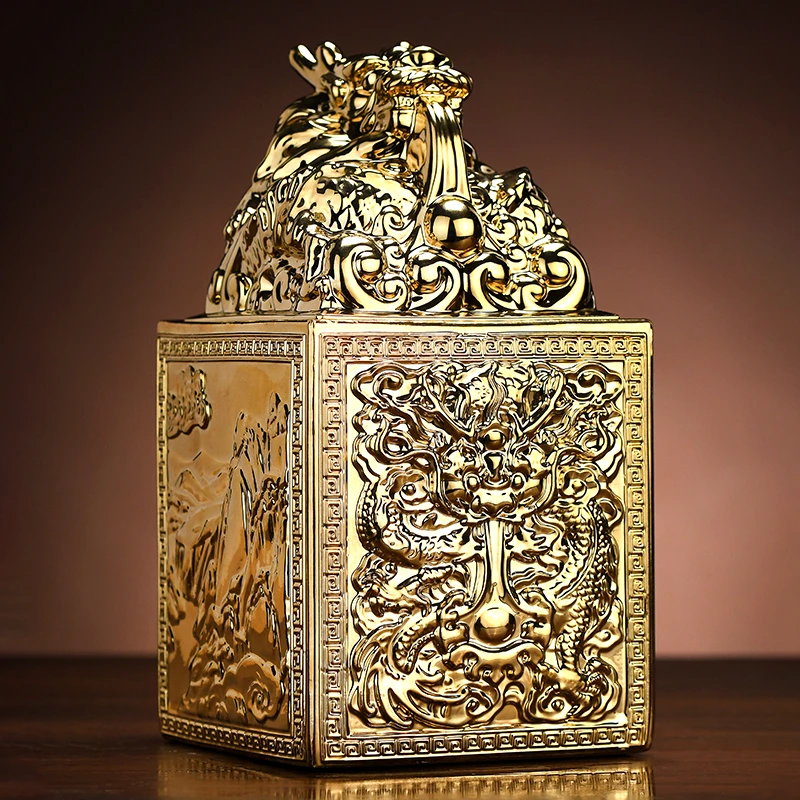 好粮心一锭发财酒特调五粮固态酿造浓香型优级白酒陶瓷52度1500ml