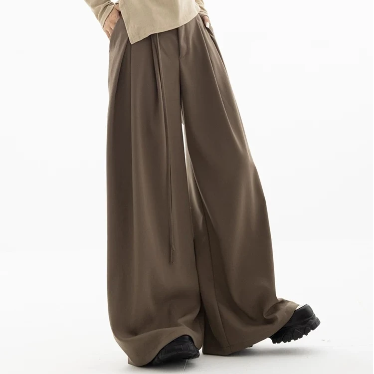 西装裤大阔腿女早秋高腰宽松垂感拖地西裤休闲阔腿裤时尚