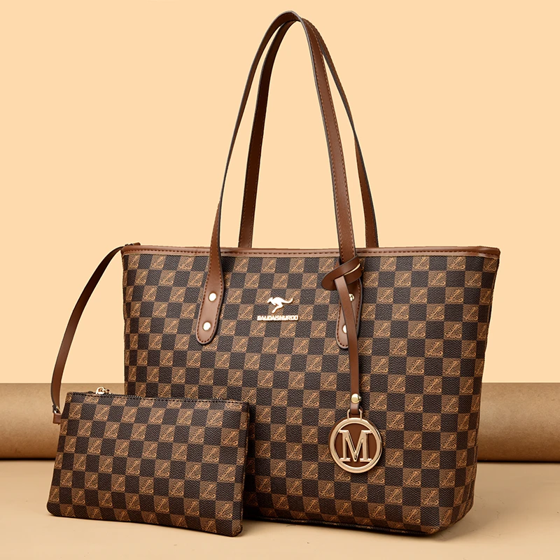 女士通勤玫瑰袋鼠软皮托特包子母包女包2025新款大容量时尚妈妈包