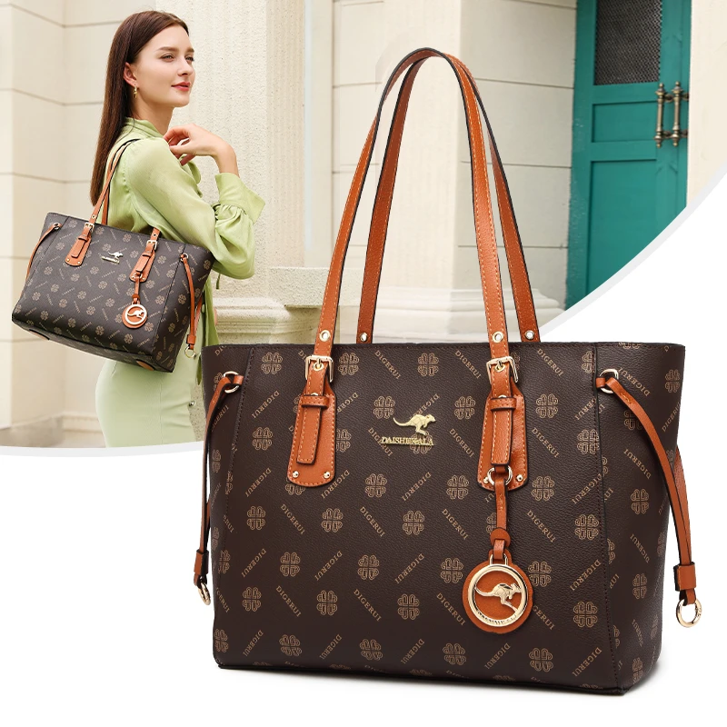 包包玫瑰袋鼠软皮包托特手提包2025秋新款斜挎轻奢包大容量妈妈包