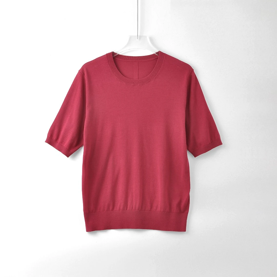 YIWEN-MY5975定制毛衫毛衣圆领纯色女士套头针织衫时尚