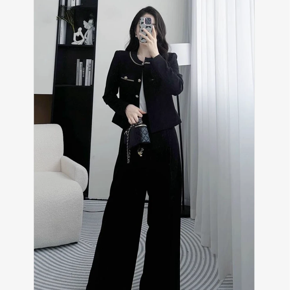 0198小香风套装女2024新款秋装高级感整套时尚今年流行两件套