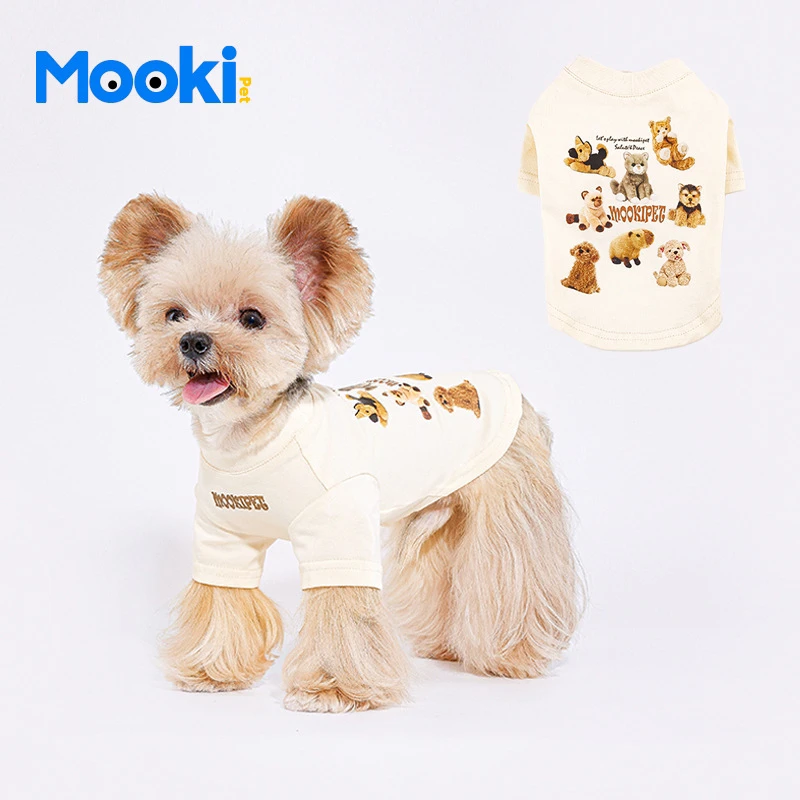 mookipet宠物衣服四季款百搭长袖T恤可内搭可单穿