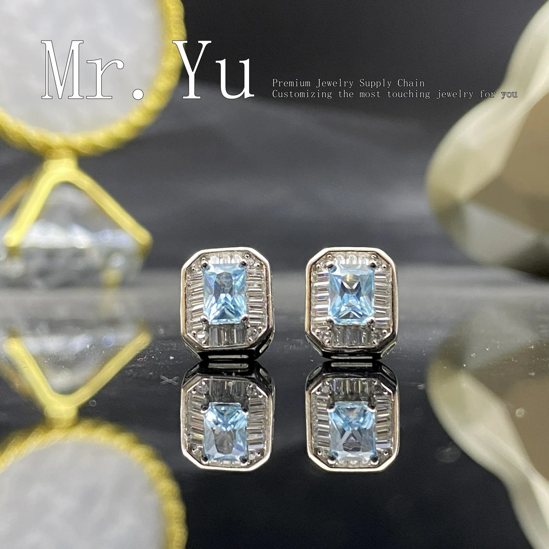 天然风信子耳钉气质轻奢时尚经典百搭方形精美fx06