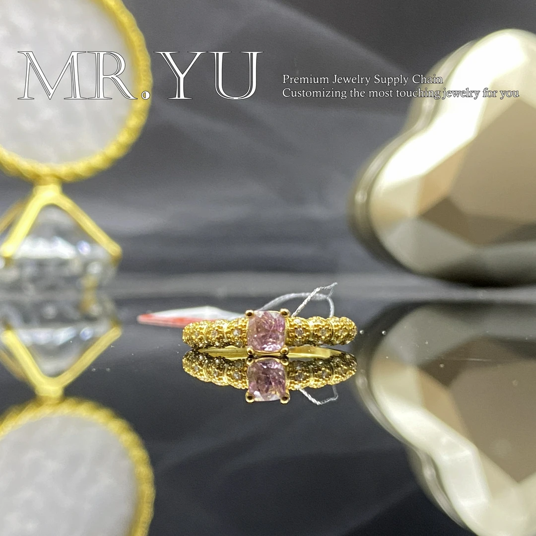 天然尖晶石戒指气质公主轻奢时尚简约设计师镶嵌jj25