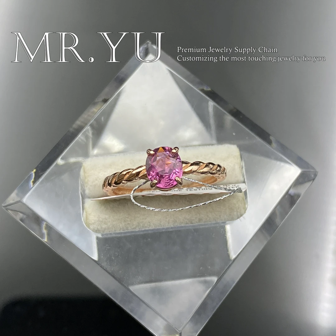 天然碧玺s925银戒指气质时尚简约经典钮臂精致小众开口戒指bx70