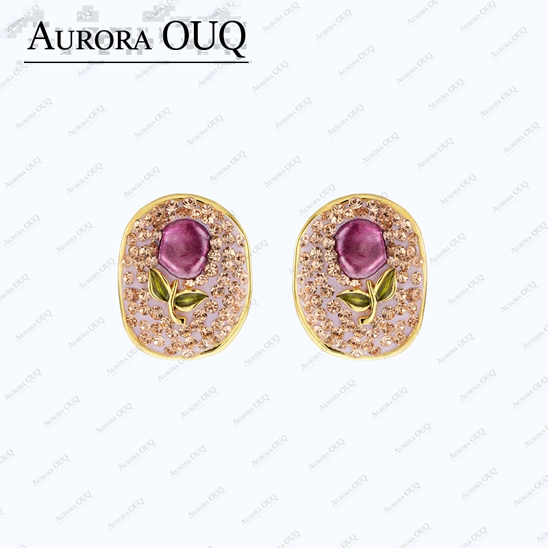 欧阳琴 合金合成锆石耳饰 【琴愿为你】时尚大气耳环女耳坠CE190270