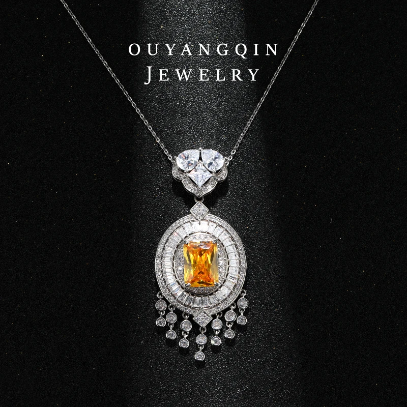 链子925银合成锆石 【琴愿为你】项链时尚吊坠女ZD140430