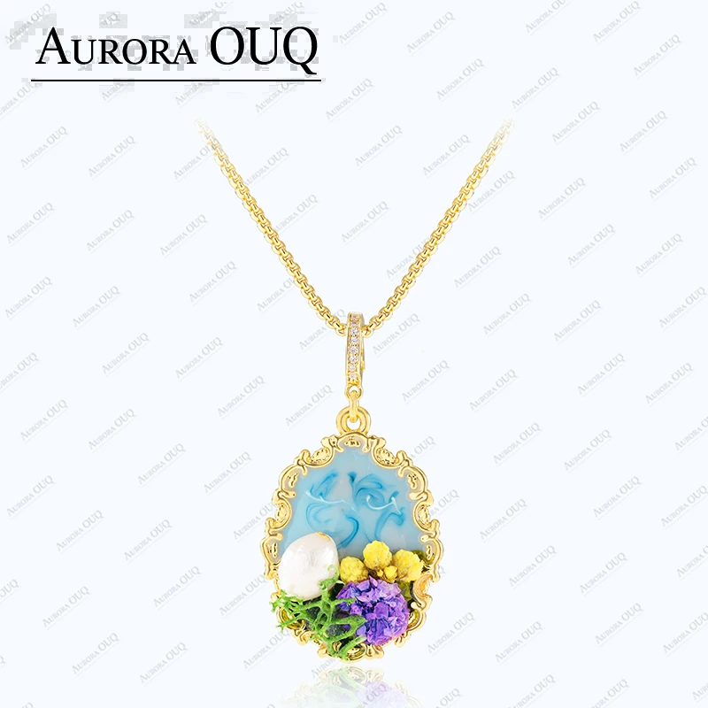 欧阳琴 合金合成锆石项链 【琴愿为你】时尚气质吊坠女项链YX160163