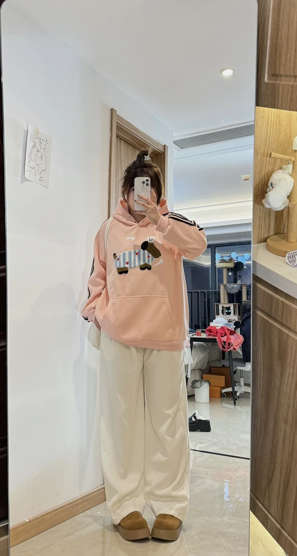 腊肠小狗多巴胺连帽卫衣秋冬新款加绒卫衣百搭显瘦款