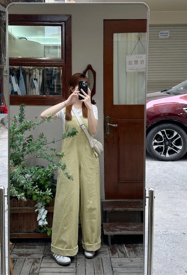 乐其商品集合复古风格背带休闲裤时尚设计舒适穿搭