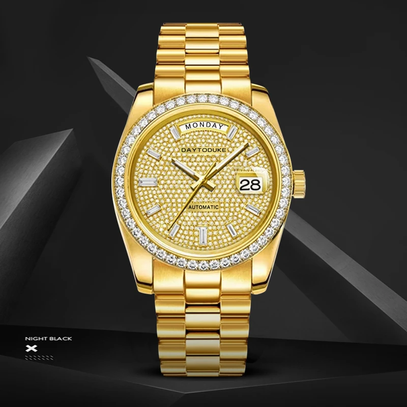 Day To duke/天达公爵【黄冰糖】顶奢限量版高端满钻全自动机械表C