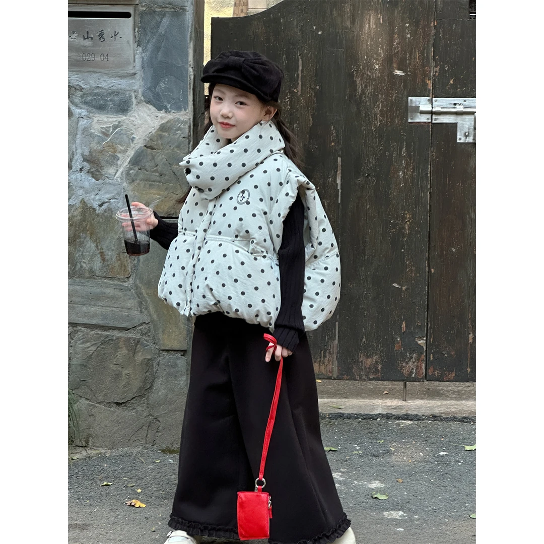 TBB童装女童马甲冬装2024新款儿童棉马夹外穿女大童加厚保暖坎肩