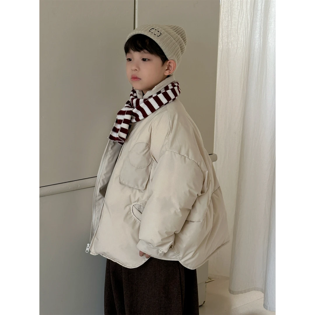 TBB童装男童羽绒服2024冬季新款加厚保暖外套白鸭绒羽绒服-90208