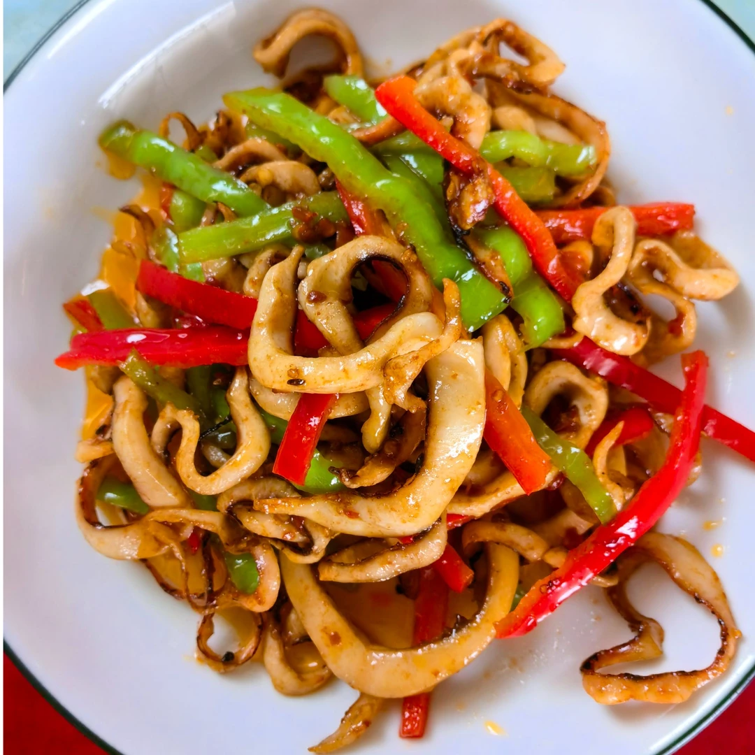 鱿鱼圈 鱿鱼条 爆炒 香煎 下饭菜
