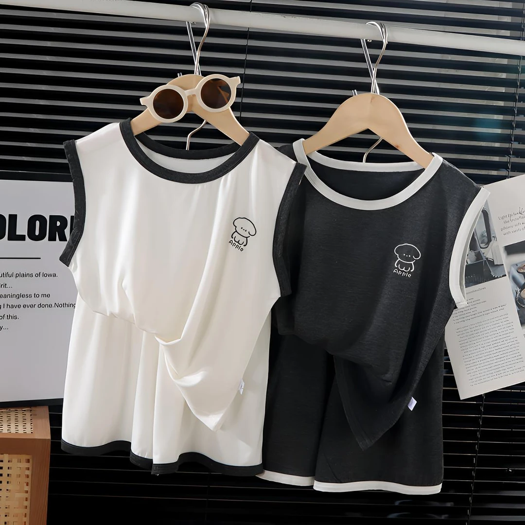 【向子妈】夏季新款莫代尔套装中大童无袖洋气家居服【身高加10拍】