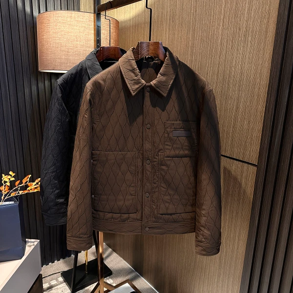 【老钱挚爱 】冬季男士简约百搭休闲高档翻领短款轻薄白鸭绒羽绒服