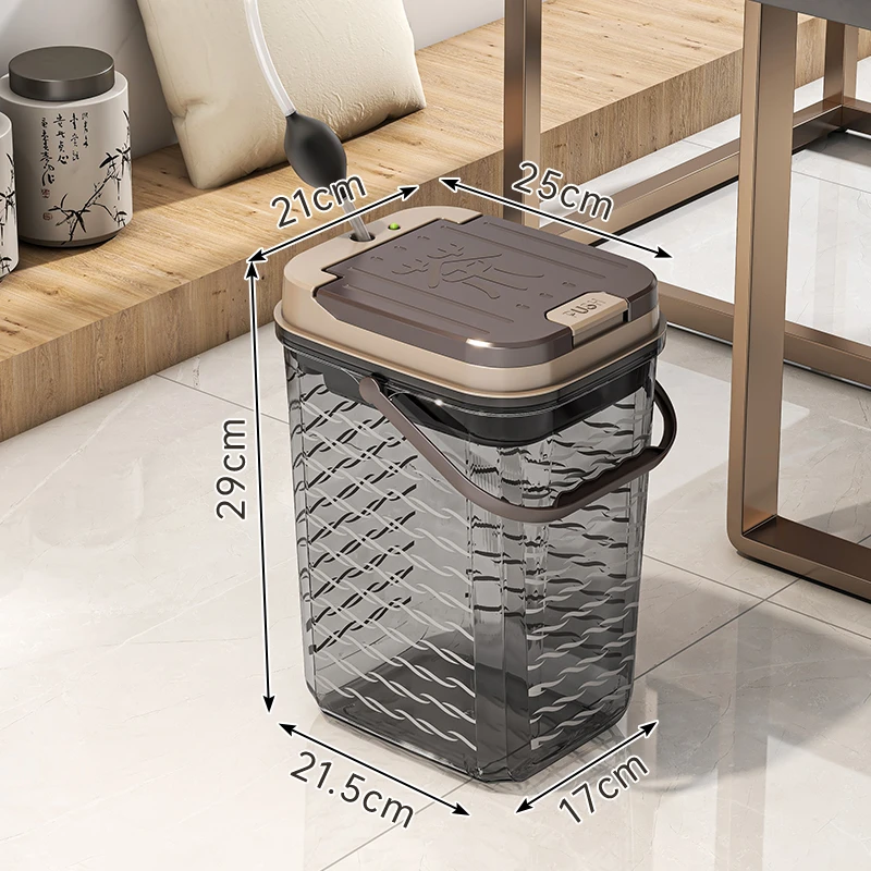 茶水桶茶叶分翻盖茶台接水桶离废水茶具配件家用茶桶茶渣桶塑料桶