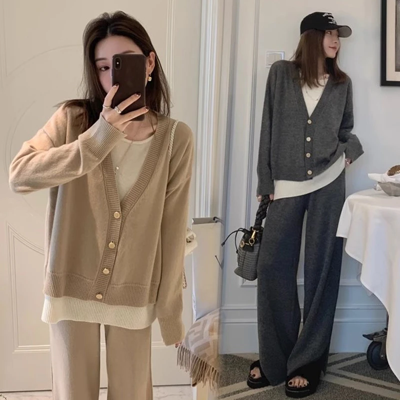 孕妇装秋装套装洋气孕期服装孕妈装上衣小个子时尚洋气时髦两件套