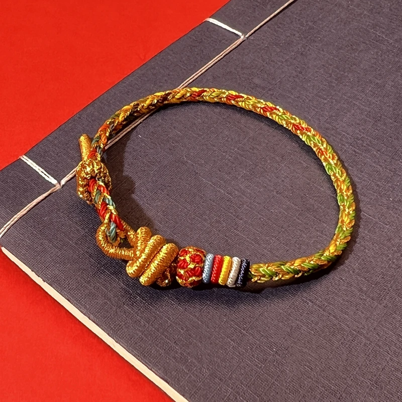 非金属布艺手链 2024新款五彩龙绳红蛇龙鳞手链