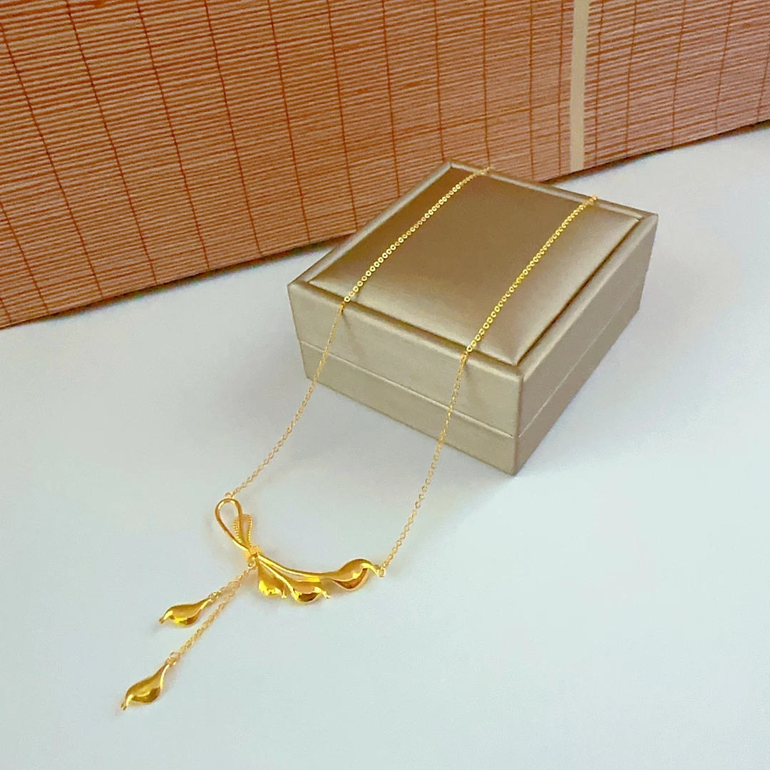 足金999.9 时尚精致百年好合百搭套链