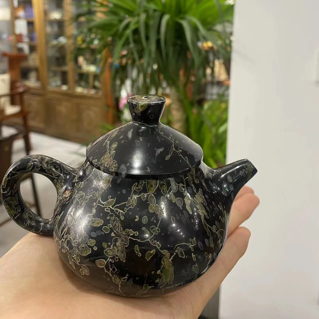 汝玉泡壶精品梅花玉纯手工泡茶壶玉质细腻温润 手制老壶
