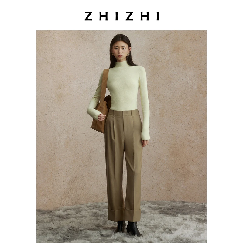 致知 乐世 加厚高领无缝打底女24冬新款内搭针织上衣ZZ2DWKZD009