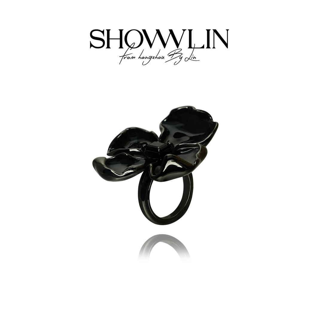 ShownLin 铜合金戒指 如愿如鸢锆石戒指气质轻奢小众时尚原创火爆