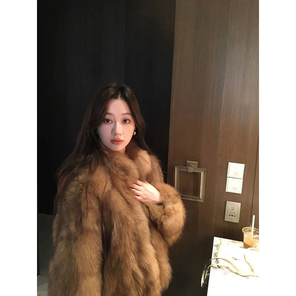 【妮姐专属】2024新款毛毛女冬季显瘦毛茸茸外套女毛绒防寒33372#-7