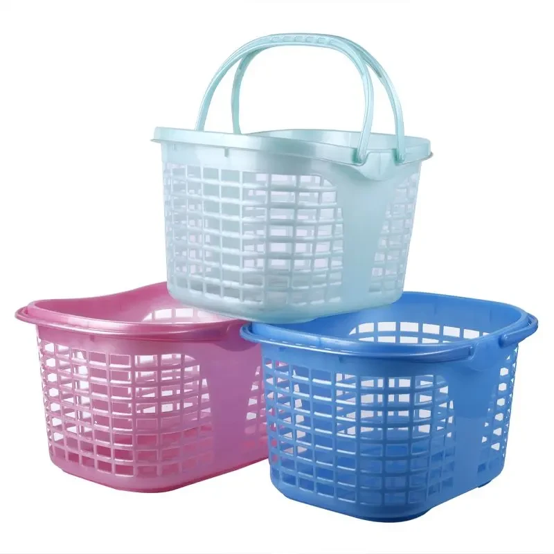 大号超市篮手提购物篮小号塑料筐水果篮零食篮啤酒篮采摘买菜篮子