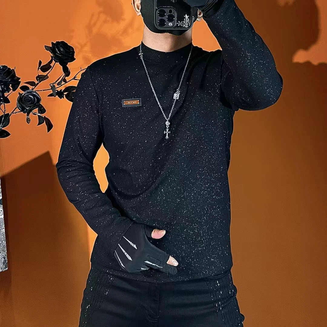 2024秋冬潮流休闲长袖时尚轻奢百搭修身9902