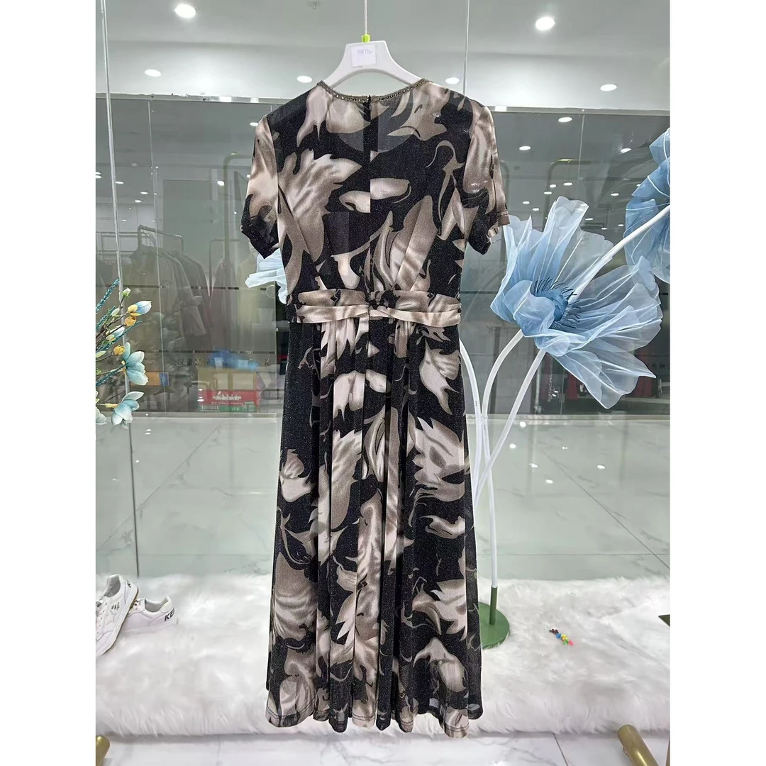 【HQ772】气质高端女夏装2024连衣裙高端洋气轻奢高级感妈妈夏裙
