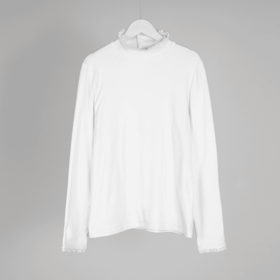 jiliyuma/几里与麻 （）时尚气质百搭纯色打底T恤衣长64胸围98084121