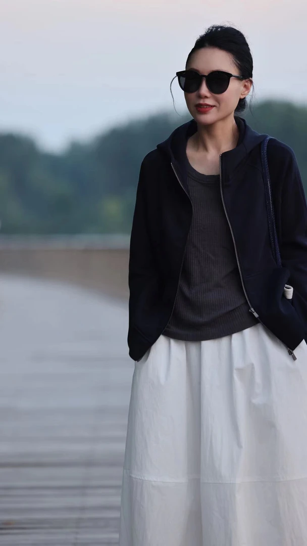 【那尚新品】空气棉层有型显瘦连帽双拉链卫衣