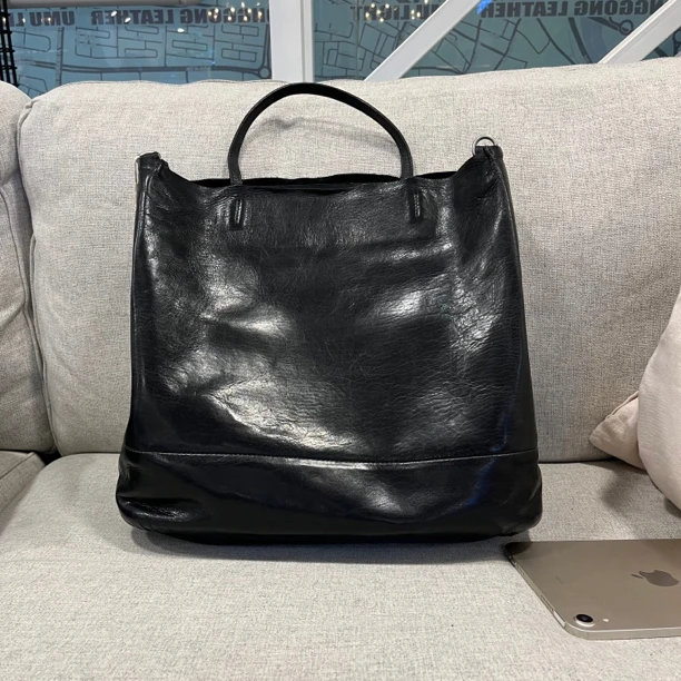 广州包黛高端定制系列头层牛皮原创设计女包（百搭时尚桶包女士）