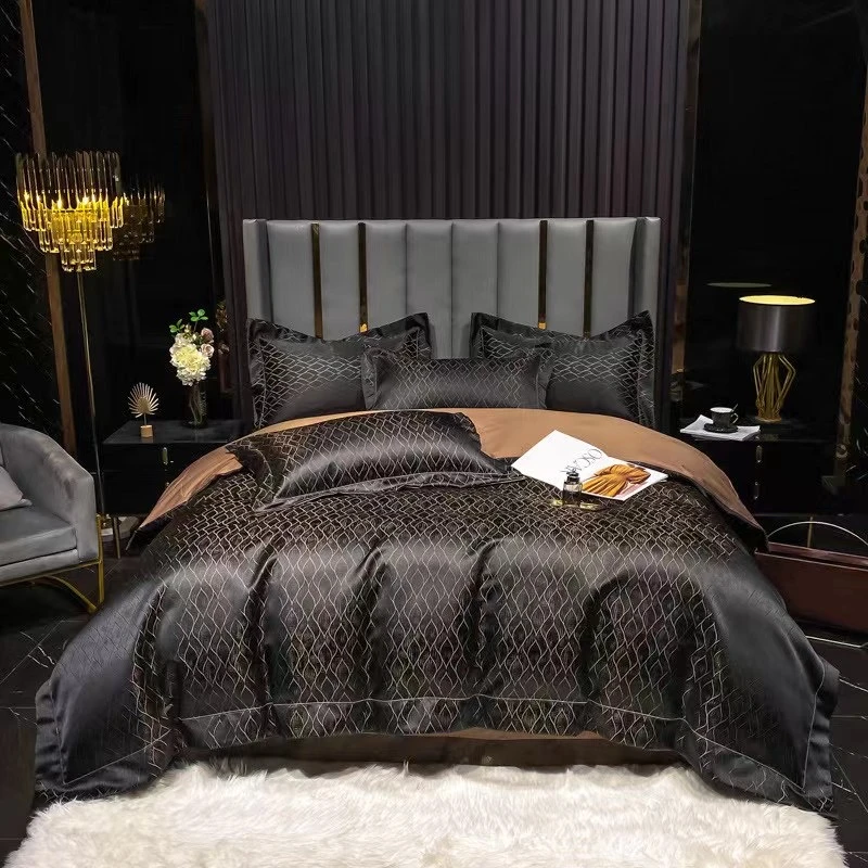 高端商务  金丝银线100支高端床品四件套