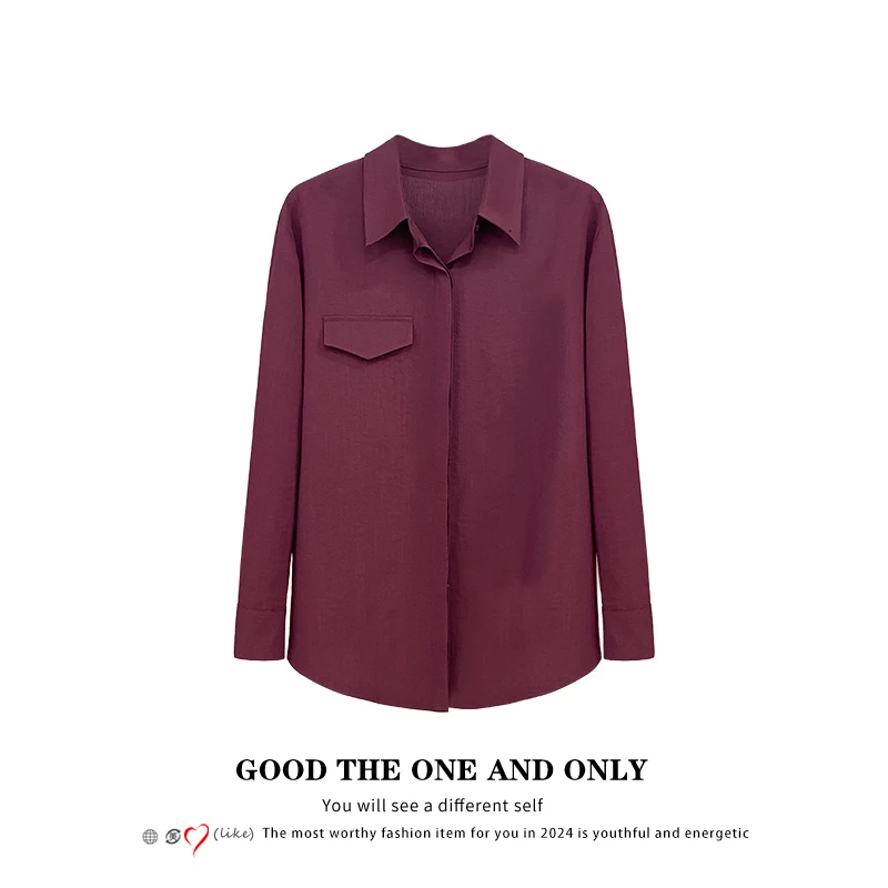 【水木清华】时尚气质设计感长袖衬衫301095