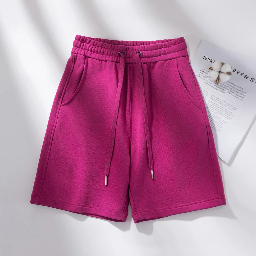 2024新款全棉直筒五分裤女夏季火龙果夏天休闲运动大码短裤女宽松
