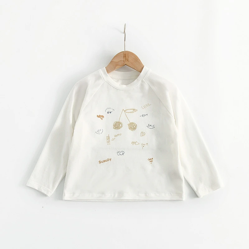 HR/HR女童打底衫宝宝长袖秋季新款插肩袖长袖打底衫男童女童T恤