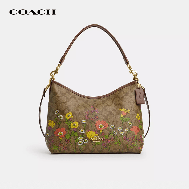 COACH/蔻驰【品牌授权】Laurel女士简约休闲单肩斜挎手提半月包
