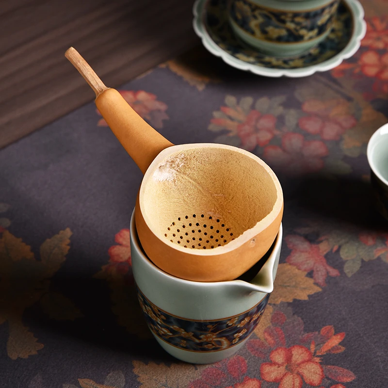 纯天然葫芦茶漏茶滤创意过滤网 功夫茶具配件手工茶隔过滤利器