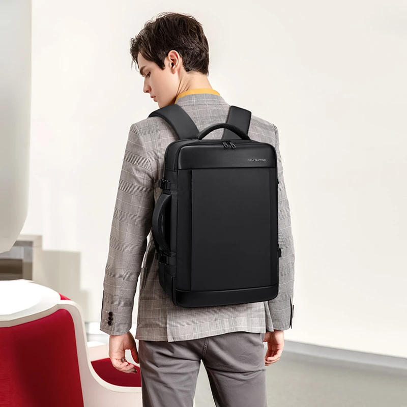 GOLF/高尔夫商务休闲双肩包男17.3寸电脑包干湿分离旅行背包书包