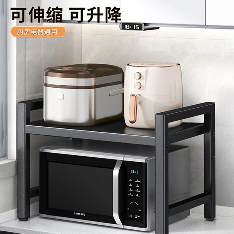 可伸缩置物架微波炉置物架厨房置物架家用厨房架子置物架