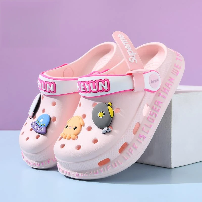 女童凉鞋儿童洞洞鞋夏季防滑中大童软底宝宝凉拖鞋女孩外穿沙滩鞋