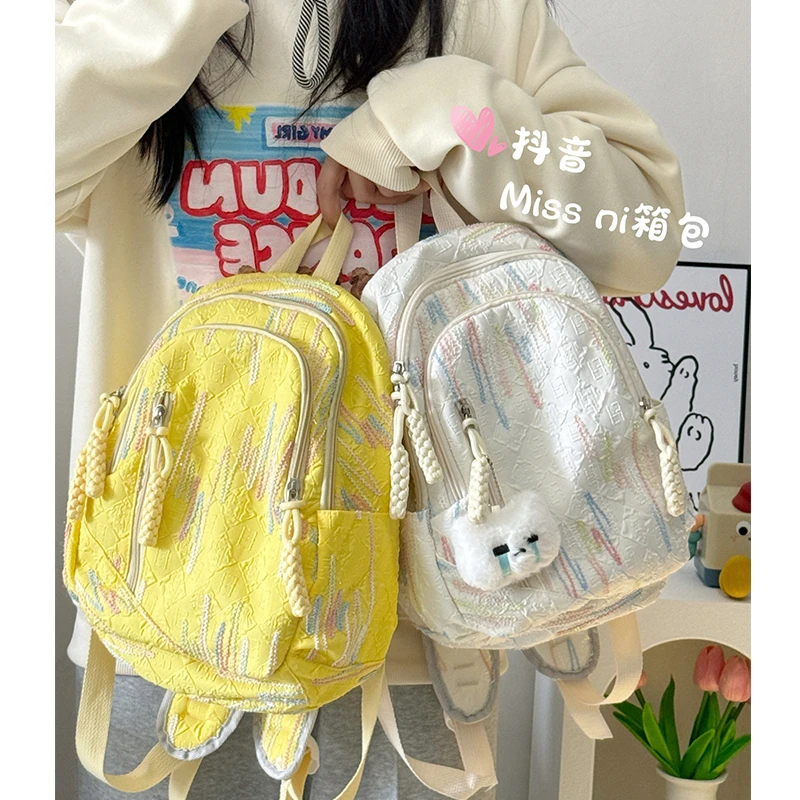 女大学生轻便出行小背包简约风时尚百搭迷你书包女小休闲众双肩包