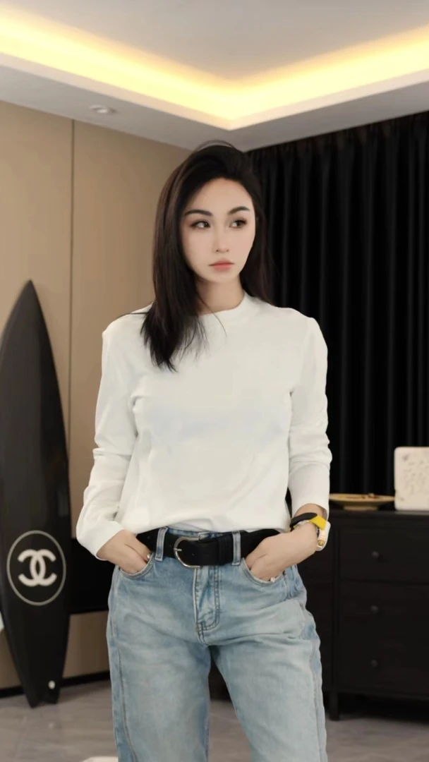 【劉發發】W279【净版T恤】新款韩版百搭时尚经典必备T恤