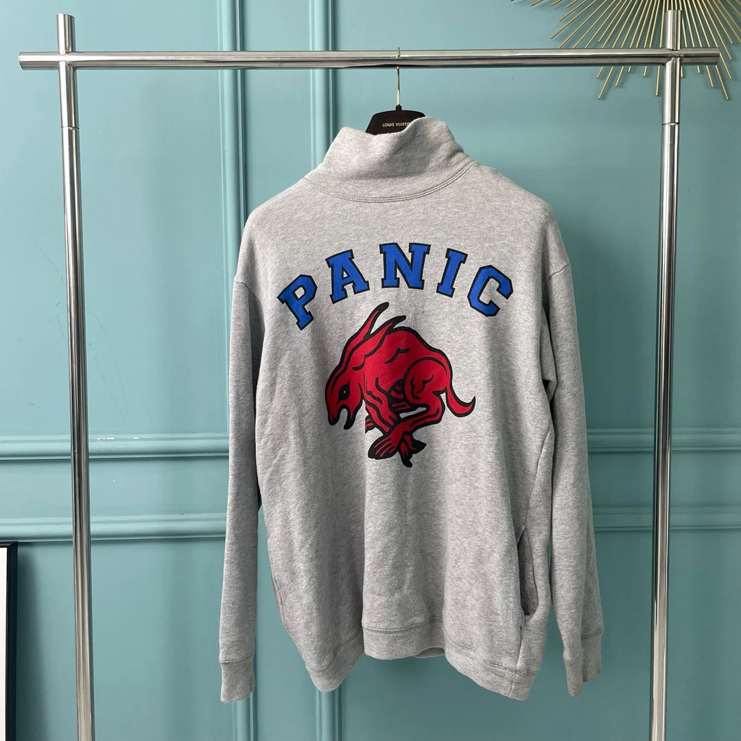 gucci 古驰 小怪物高领卫衣 尺码m 成色98新 百搭灰色款