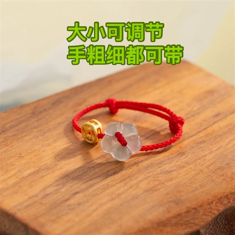 非金属戒指 超好看mini有钱花戒指编绳小众手工编织花戒百搭复古