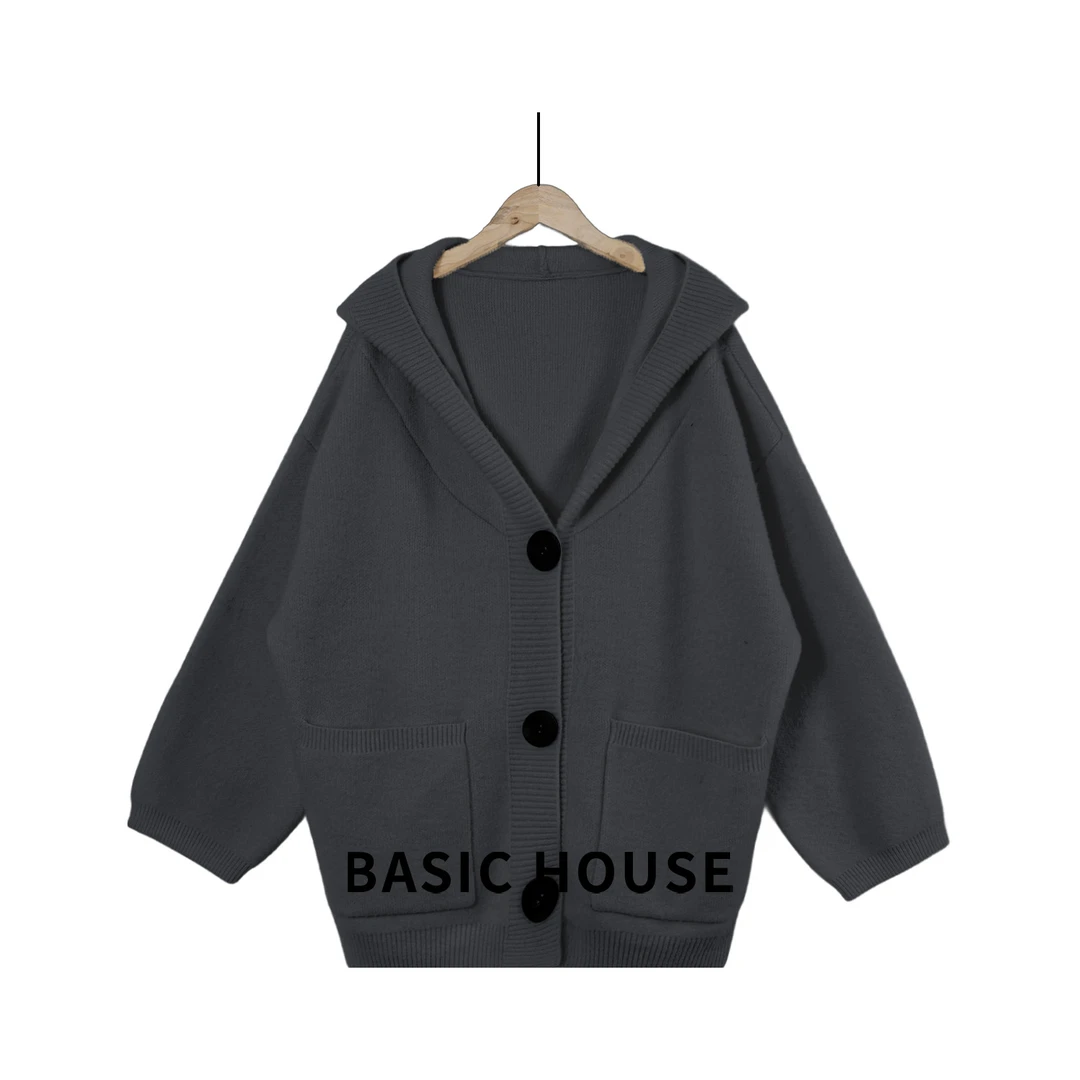 Basic House/百家好轻奢针织衫毛针织时尚休闲百搭重磅宽松9402